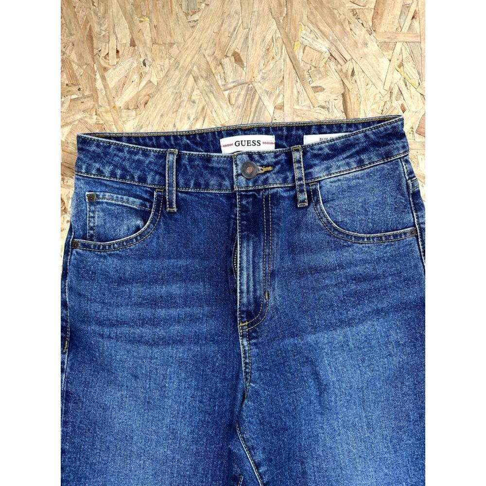 Guess Slim Straight Jeans Womens Size 26 Blue Denim High Rise Stretch - Picture 6 of 14